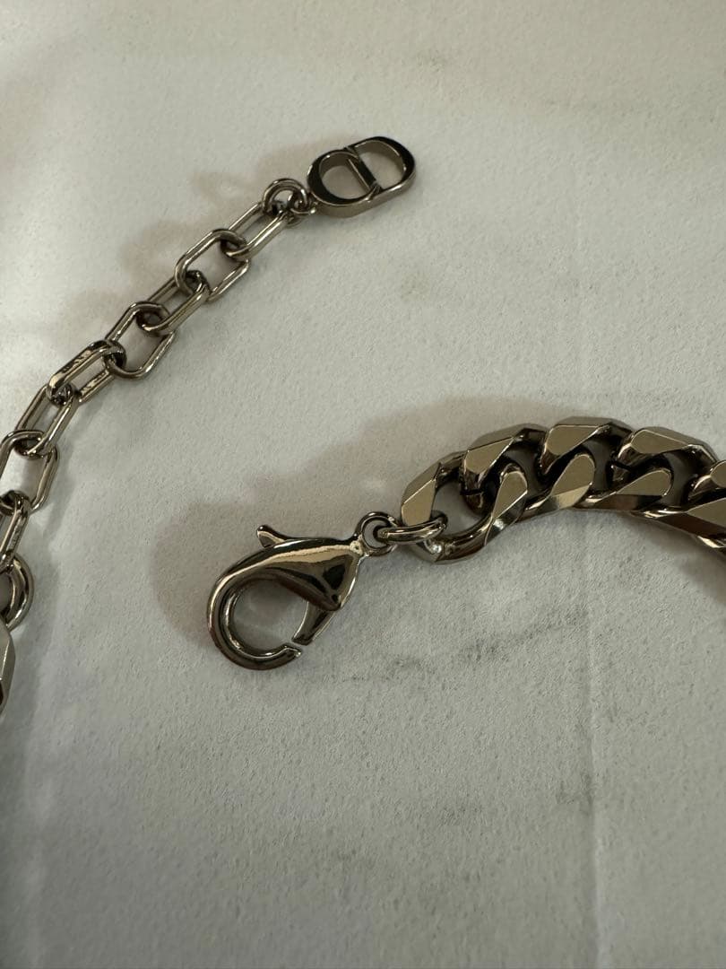 Dior シルバー チェーンブレスレット　美品　付属品箱付き