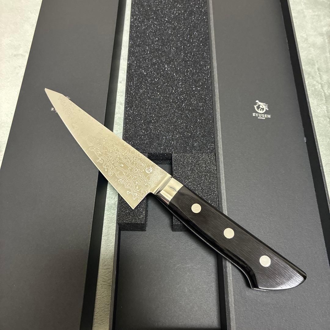 サ*ナ様 龍泉刃物 梵天雲龍 骨スキ包丁 150mm VG10ダマスカス63層