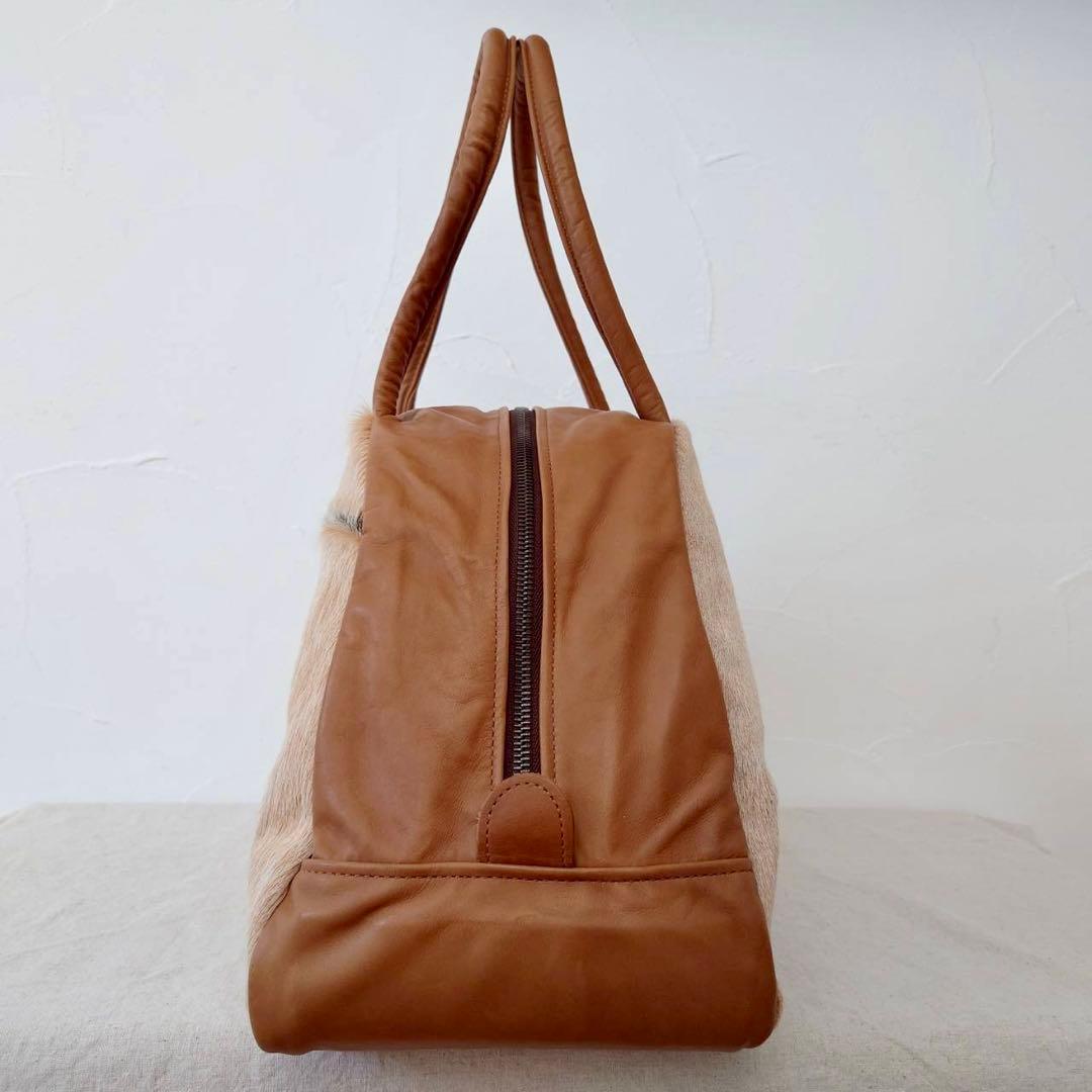 新品❗️ Jas-M.B.　スモールトラベラー　英国製　レザー×ハラコ　トート