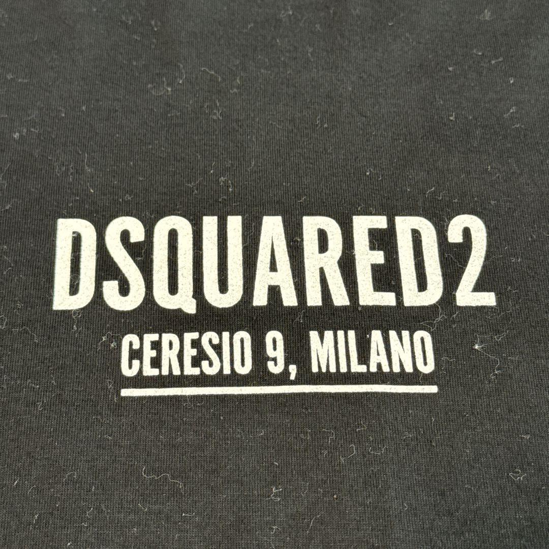 大きめサイズ美品⭐️DSQUARED2 ロゴTシャツ XXL ブラック