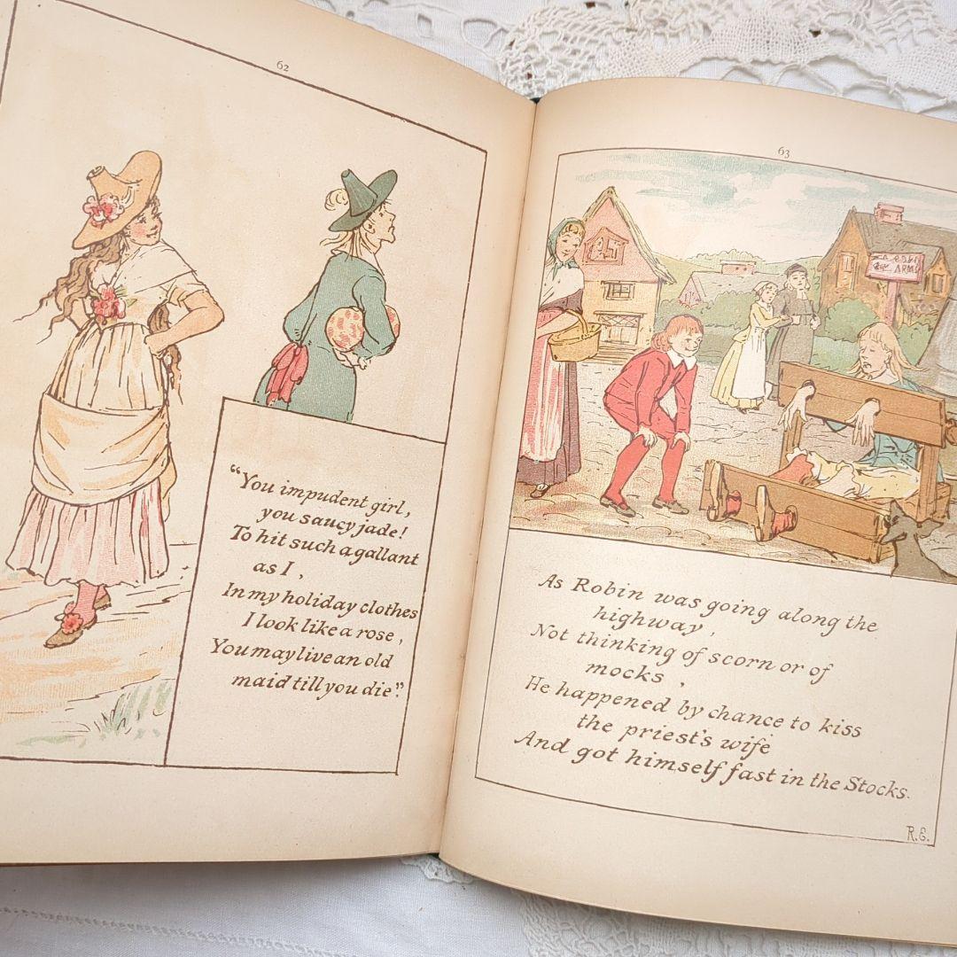 稀少1880年アンティーク絵本 民謡 児童書 洋書 ヴィクトリアン 楽譜