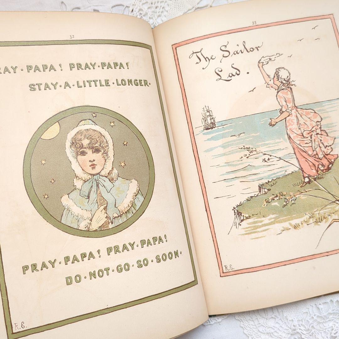 稀少1880年アンティーク絵本 民謡 児童書 洋書 ヴィクトリアン 楽譜