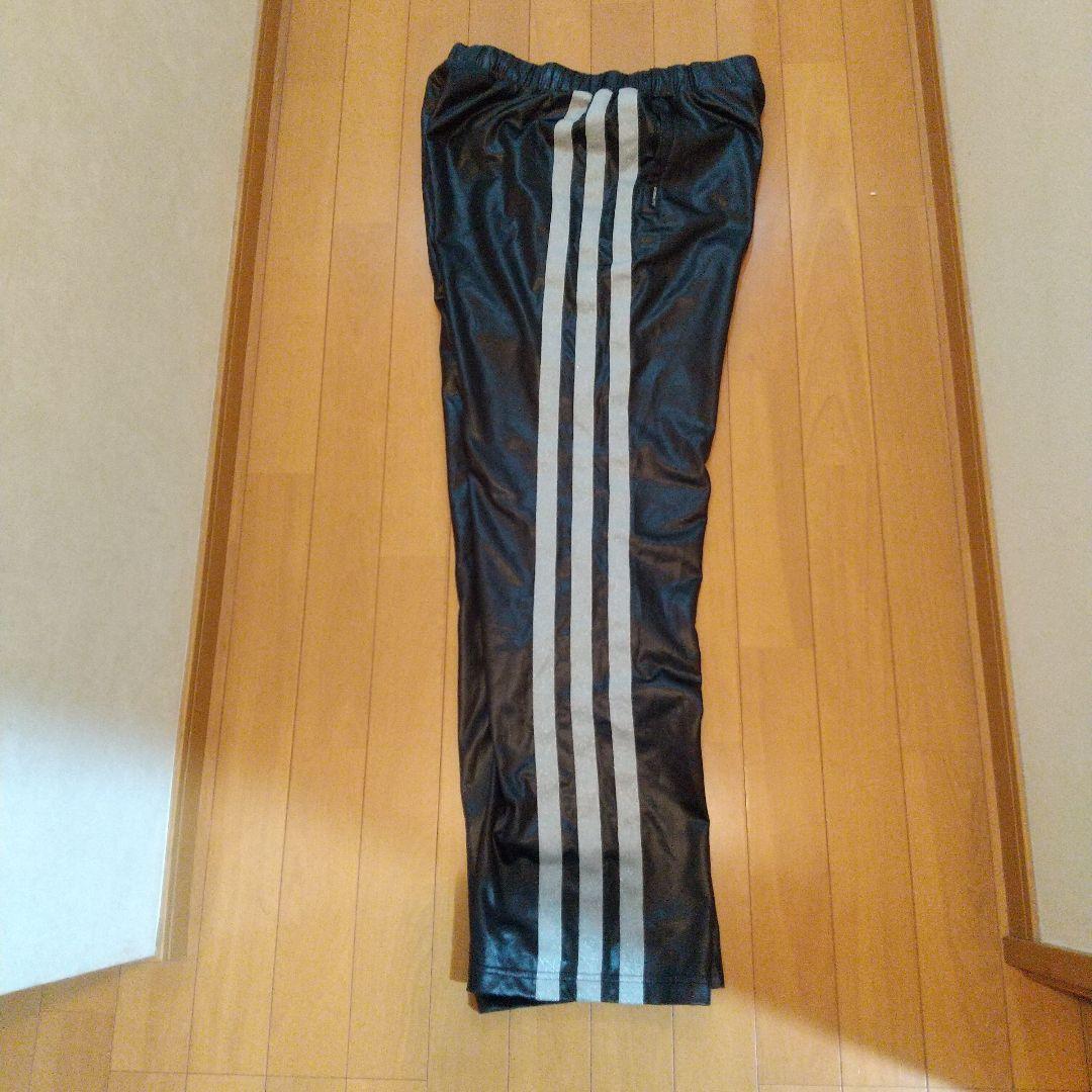 adidas ジャージ　上下セットアップ　黒白光沢　サイズO