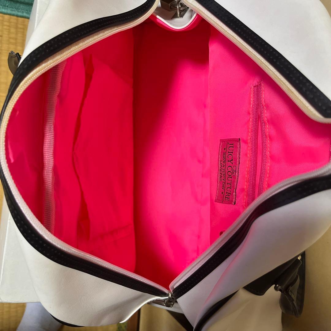 JUICY COUTURE ボストンバッグ ホワイト・ブラック