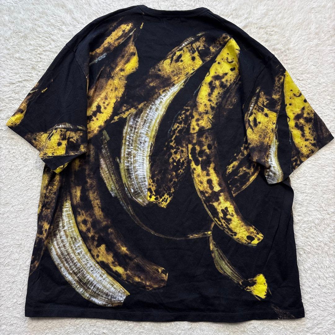 美品　ラッドミュージシャン　バナナ柄グラフィックプリントTシャツ ブラック44