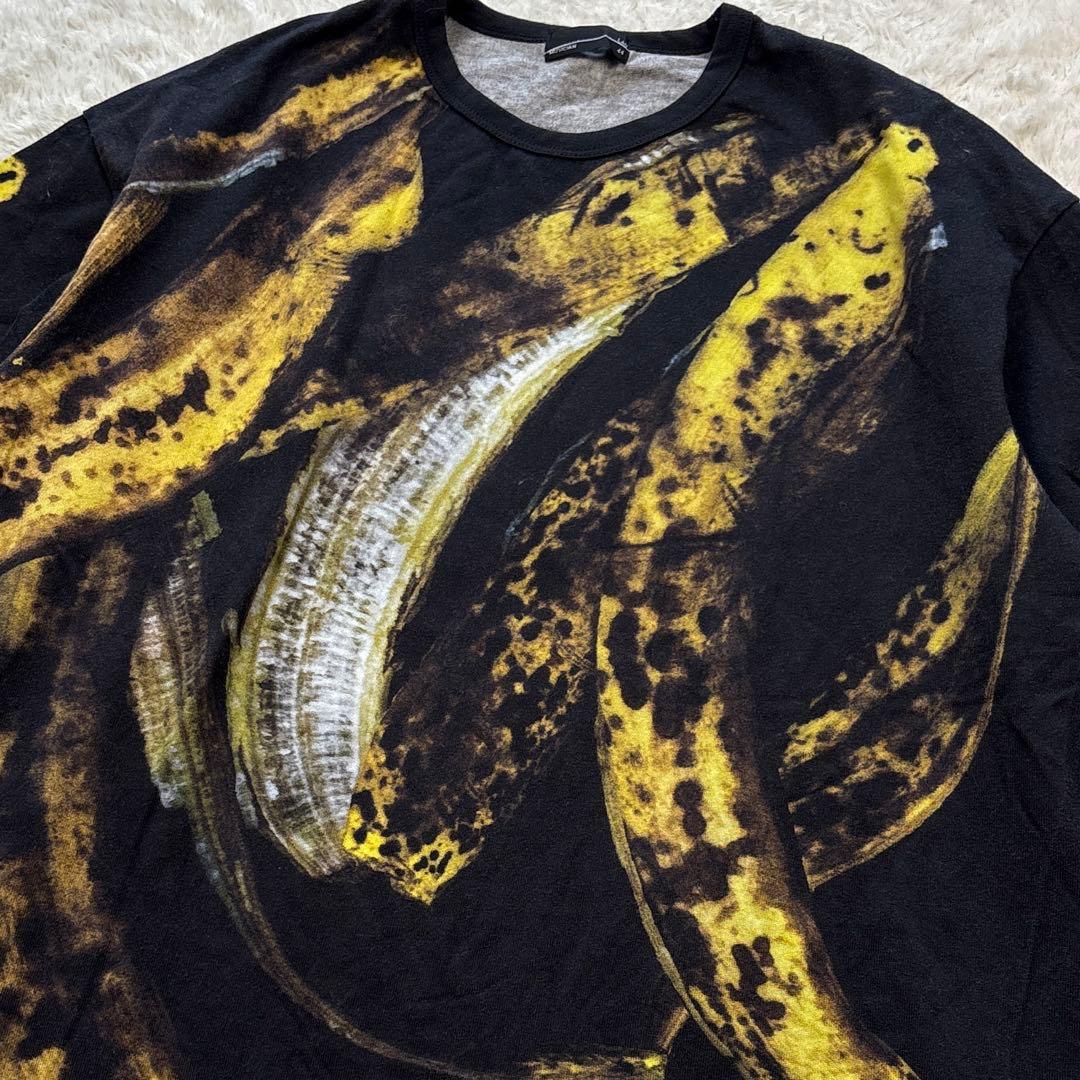 美品　ラッドミュージシャン　バナナ柄グラフィックプリントTシャツ ブラック44