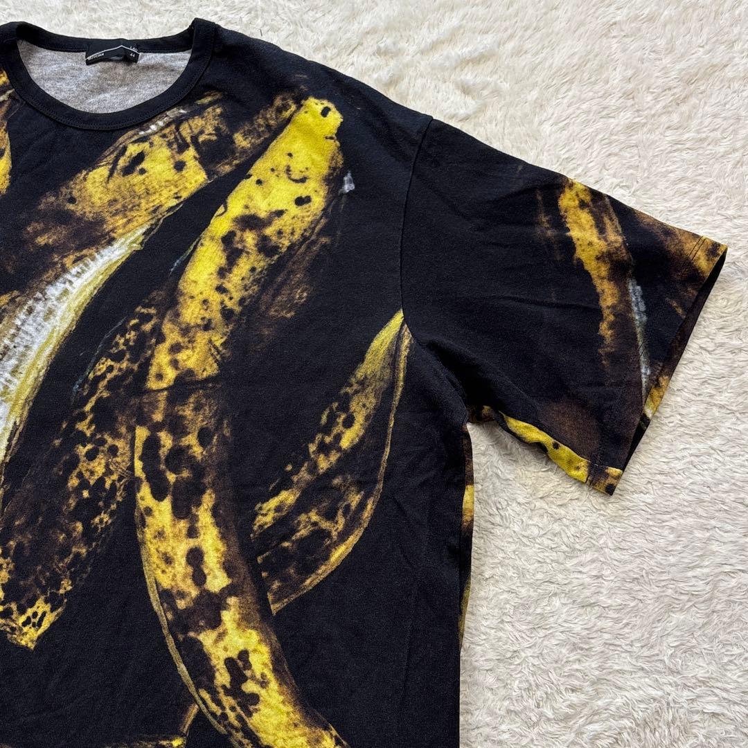 美品　ラッドミュージシャン　バナナ柄グラフィックプリントTシャツ ブラック44