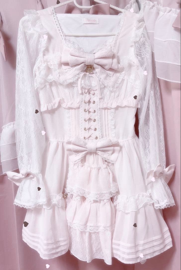 ♡LIZLISA フロントティアードシフォンワンピース♡