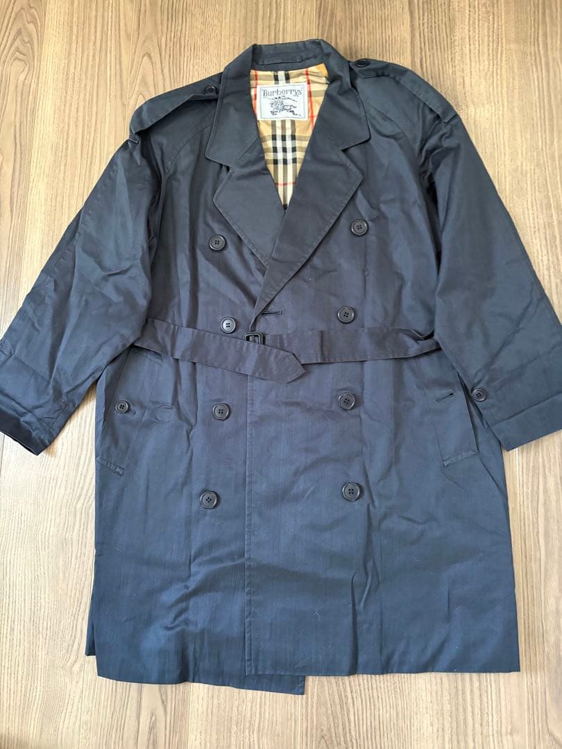 Burberry バーバリー　トレンチコート　ネイビー　ノバチェック　春コート
