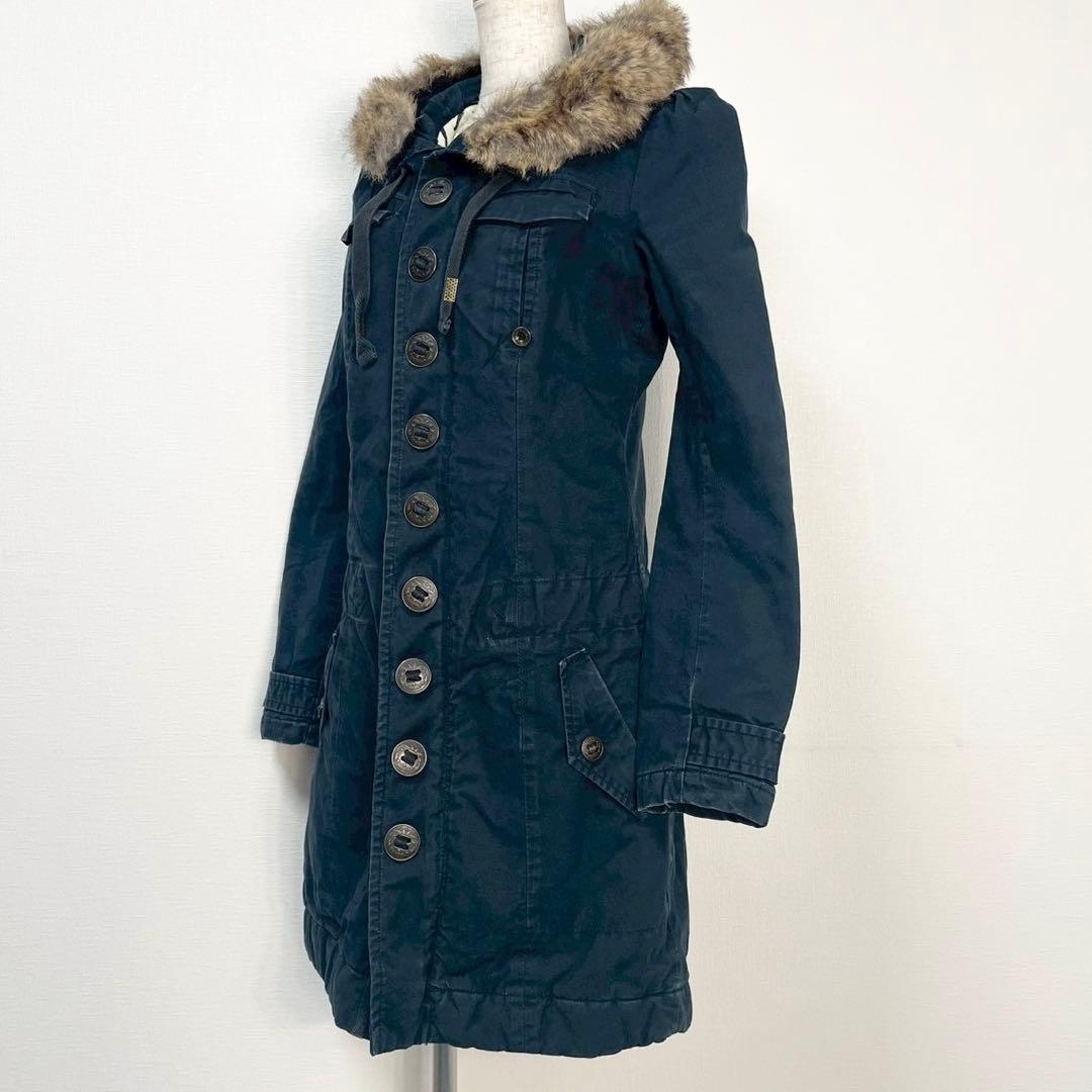 y2k❤️ 00s DIESEL ファー フード デカボタン モッズコート