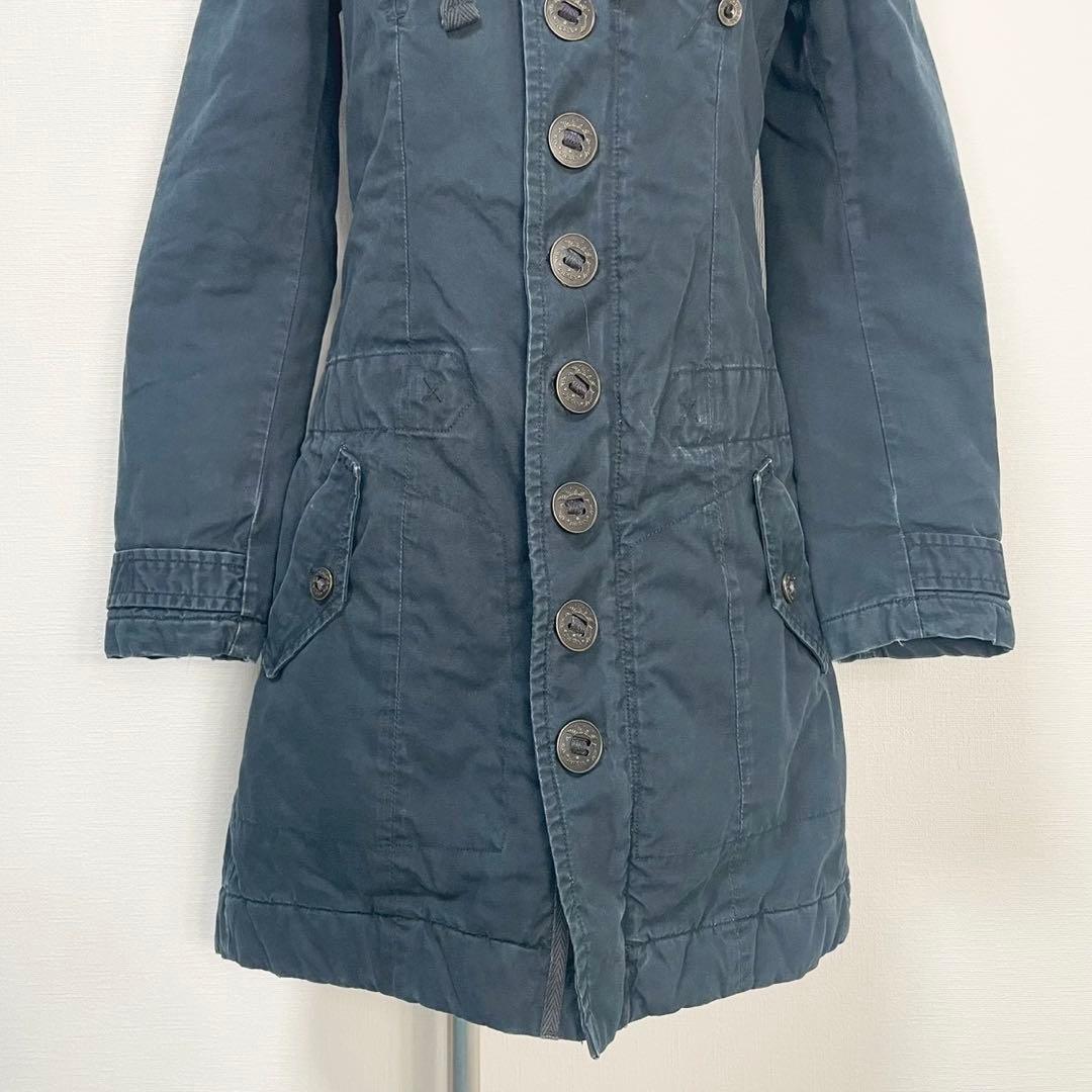 y2k❤️ 00s DIESEL ファー フード デカボタン モッズコート