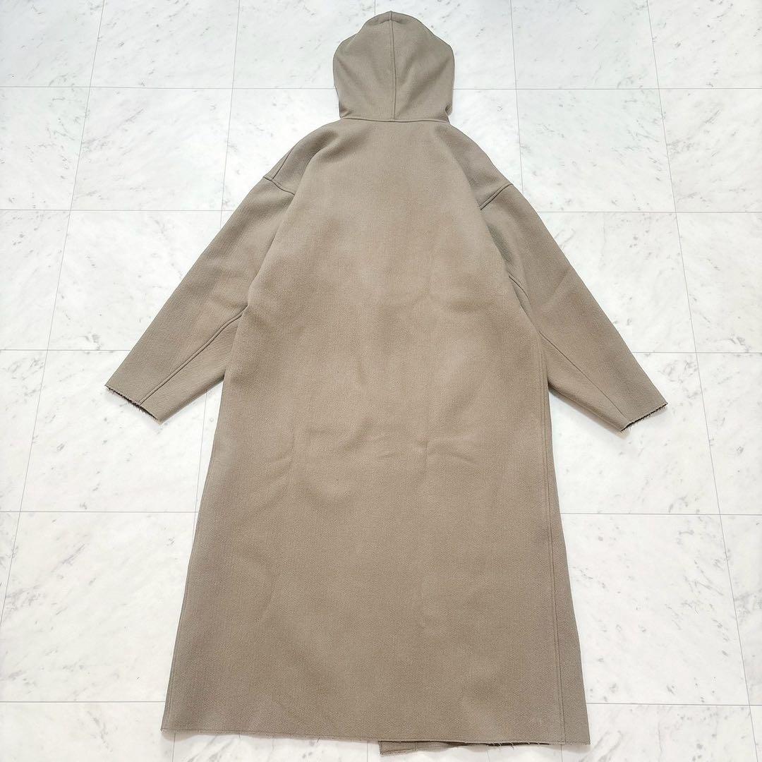 HYKE MELTON HOODED WORK COAT フーデッドコート