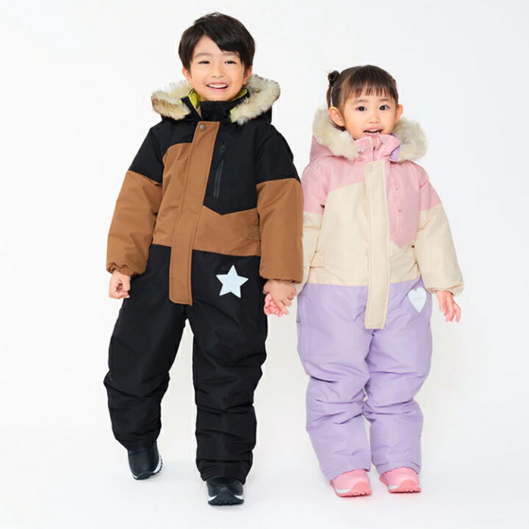 【新品タグ付き】moujonjon スノーウェア ジャンプスーツ ピンク 100