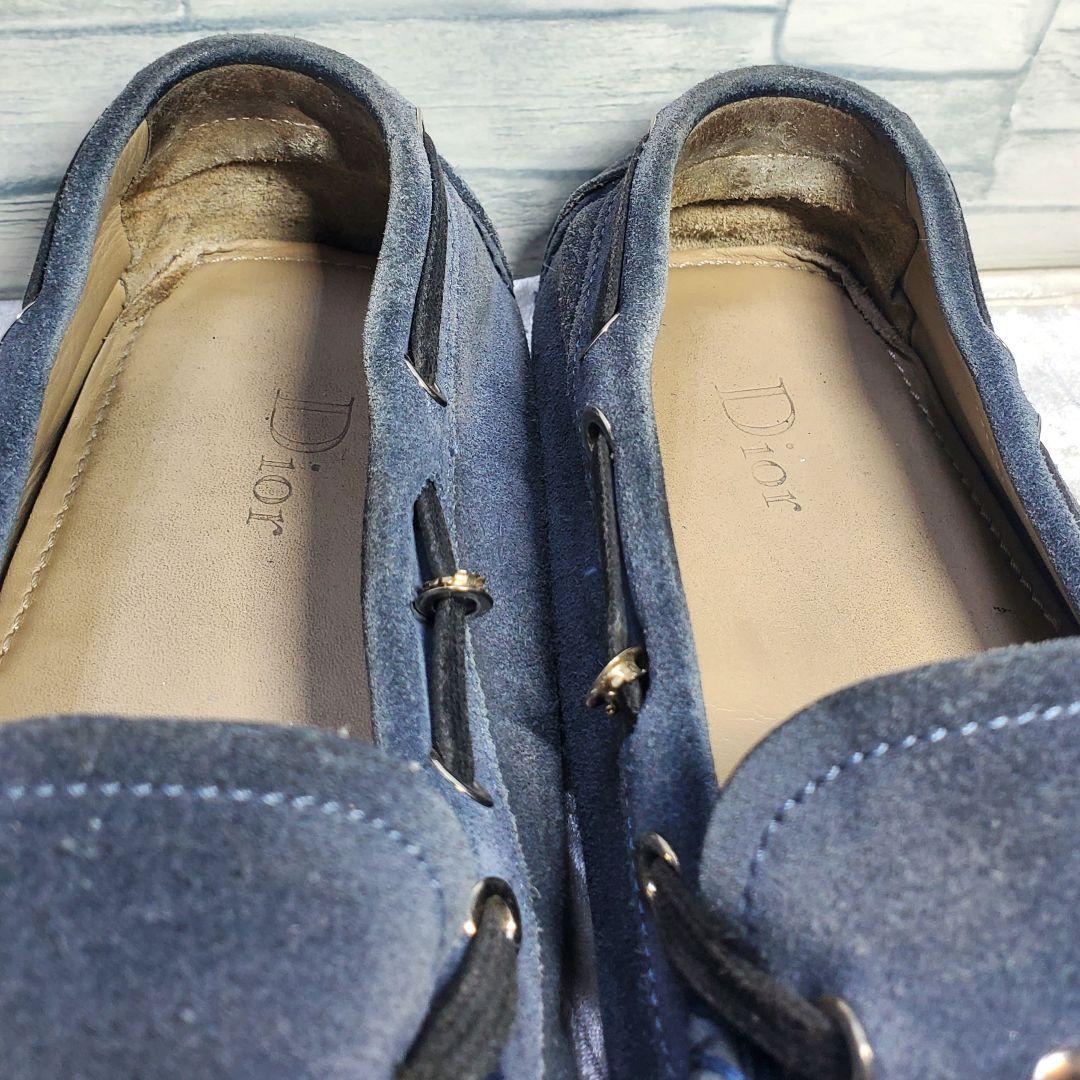 Dior homme 27.5cm ローファー モカシン スエード ネイビー