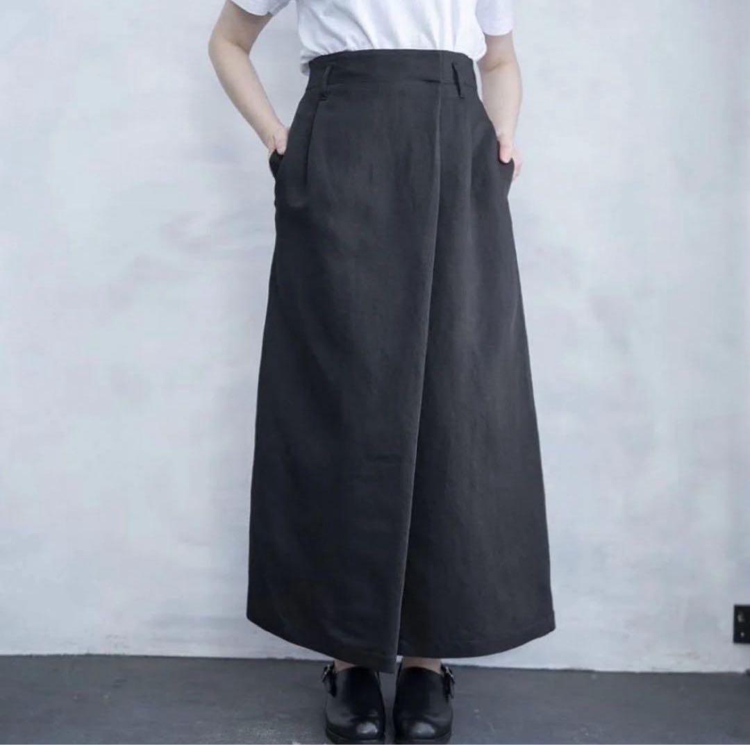 WIRROW リネン ラップスカート