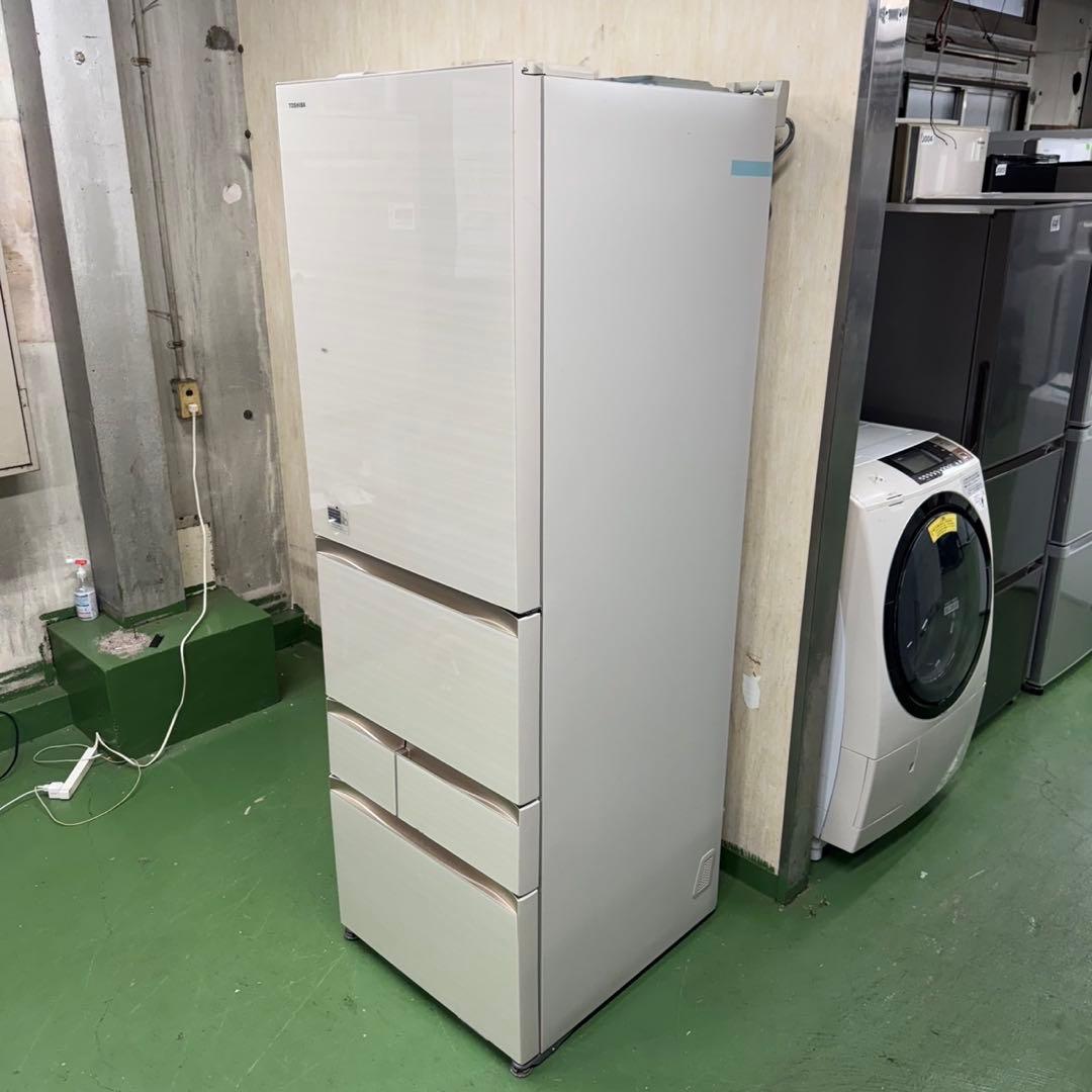89 関東配送　冷蔵庫　大型　400L〜500L 右開き　美品　自動製氷機付