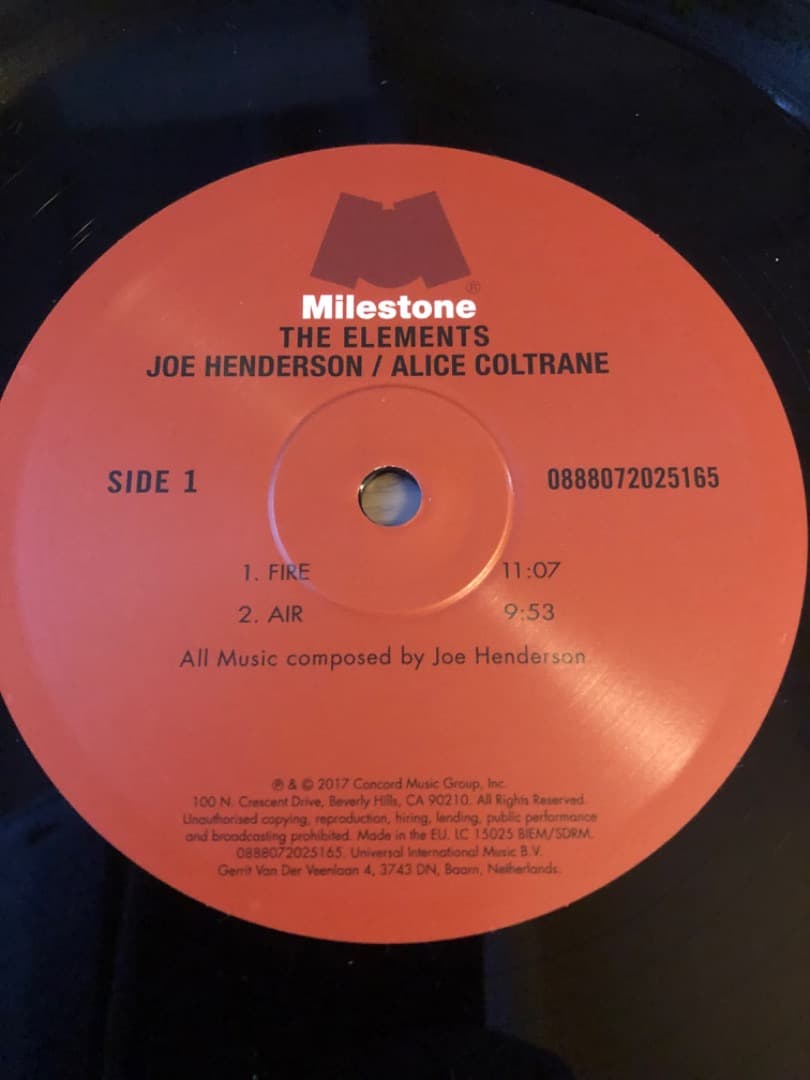 洋楽 Joe Henderson/Alice Coltrane/TheElements