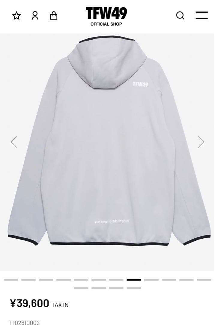 TFW49 メンズ　パーカー　AIR BACK BOA　P/O HOODIE