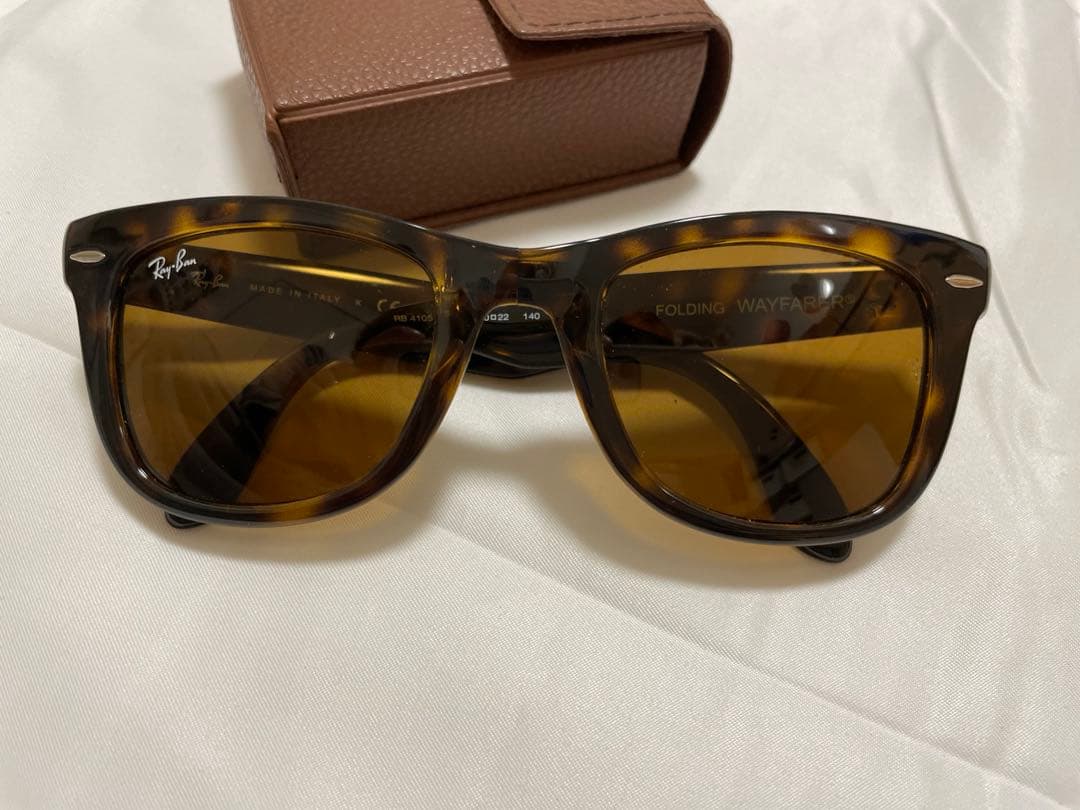 レイバン　Ray-ban サングラス　折り畳み　ブラウン　べっ甲　4105