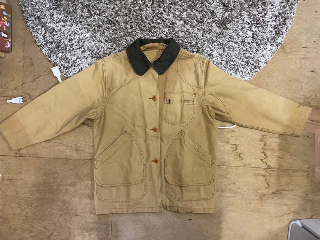 海外古着　ヴィンテージ　L.L.Bean ベージュカバーオール　アウター　コート