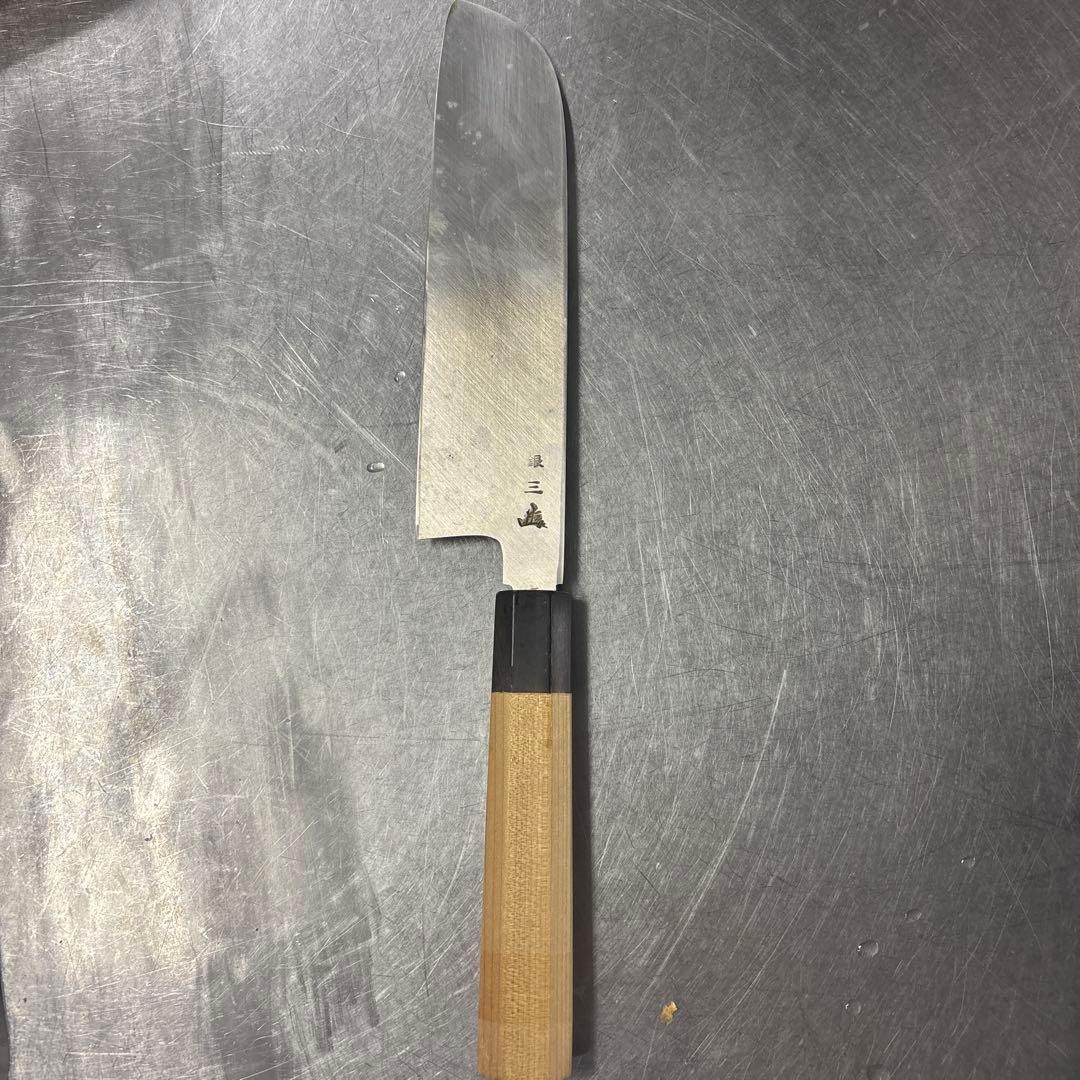 堺 孝行 菜切り包丁 木製柄 約30cm