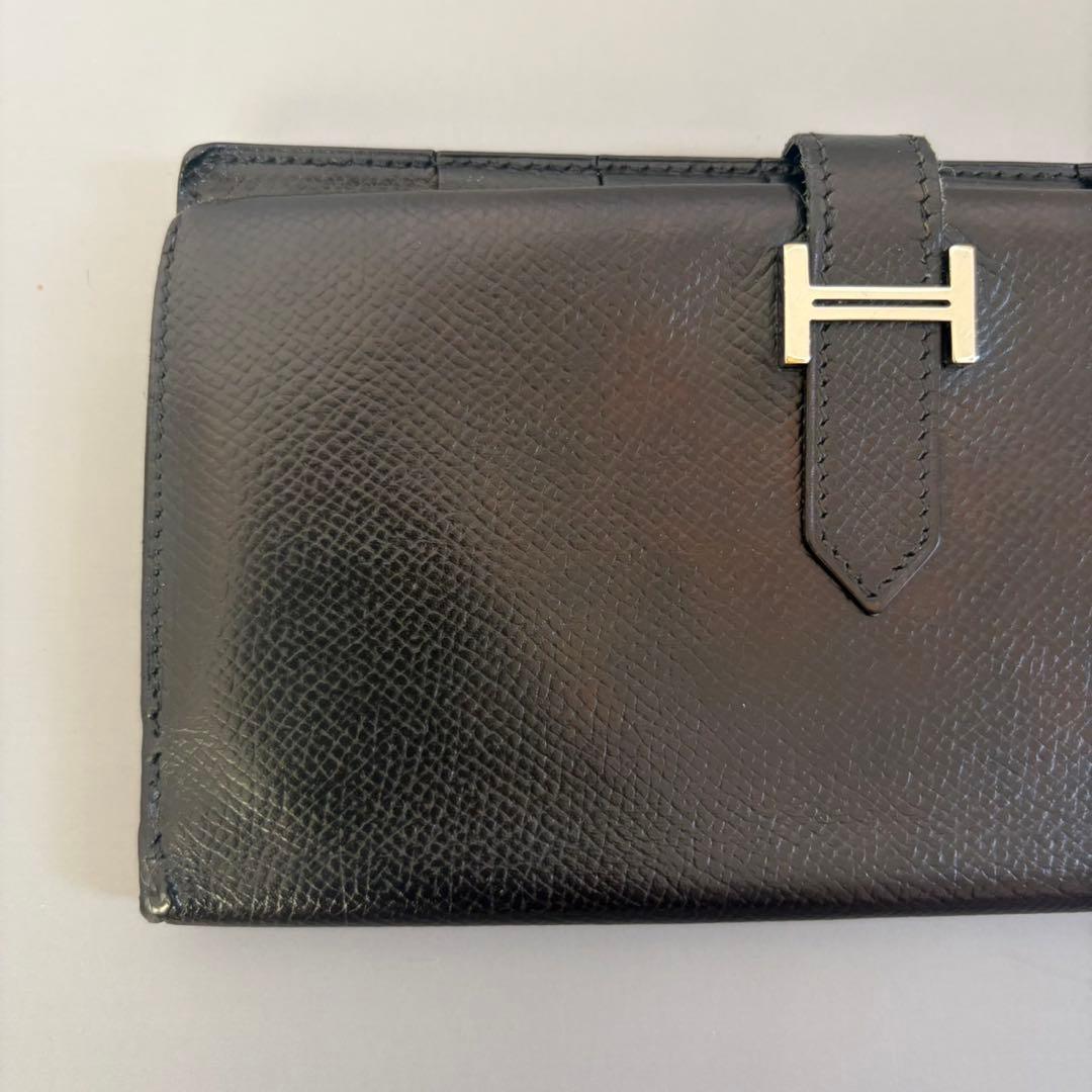 エルメス　ベアン　長財布　黒　HERMES　ブラック