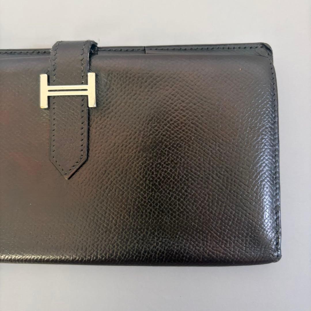 エルメス　ベアン　長財布　黒　HERMES　ブラック