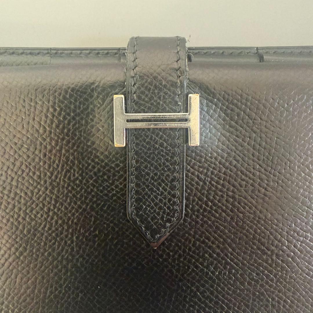エルメス　ベアン　長財布　黒　HERMES　ブラック