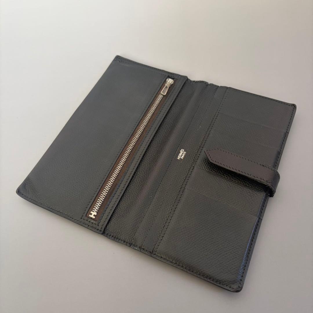 エルメス　ベアン　長財布　黒　HERMES　ブラック