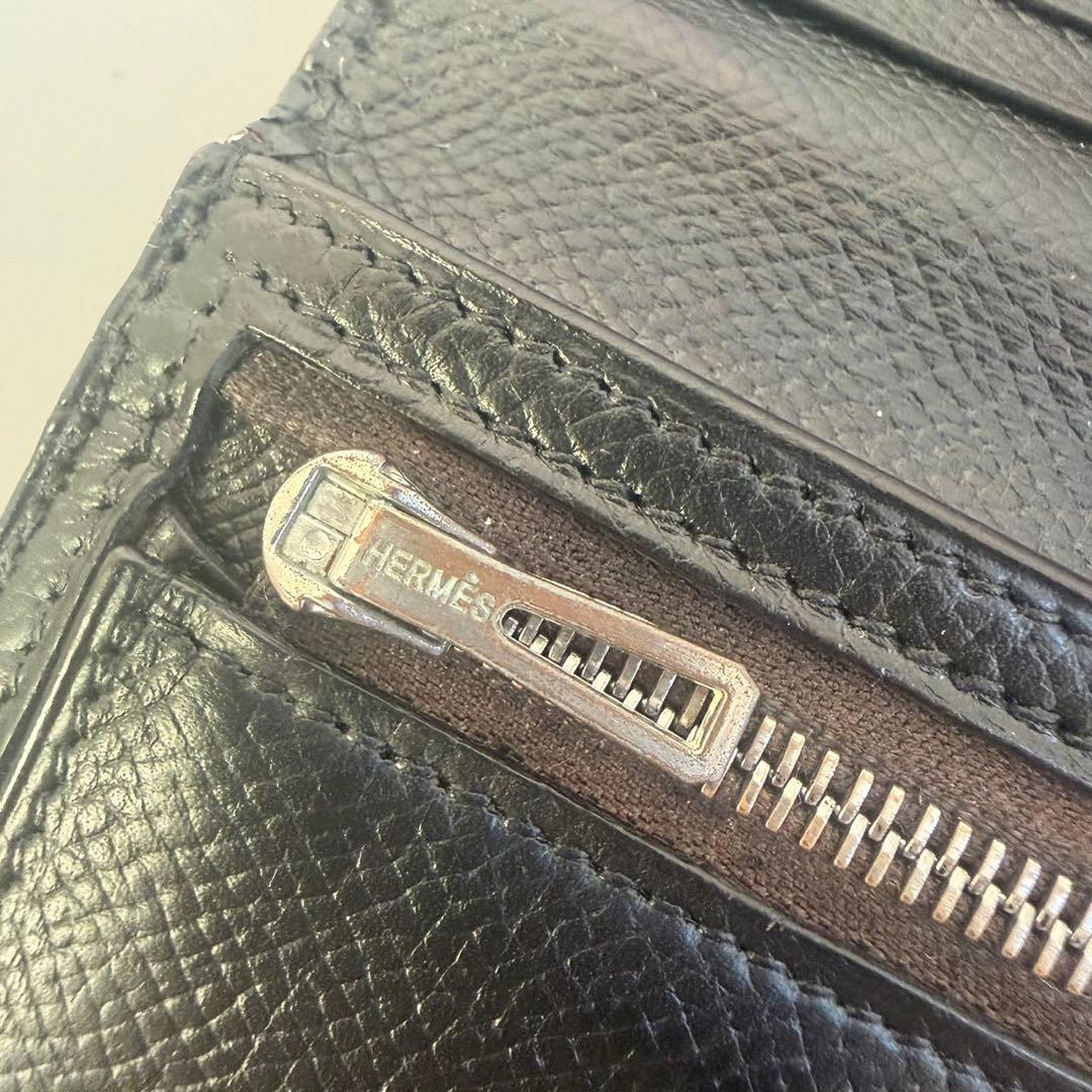 エルメス　ベアン　長財布　黒　HERMES　ブラック