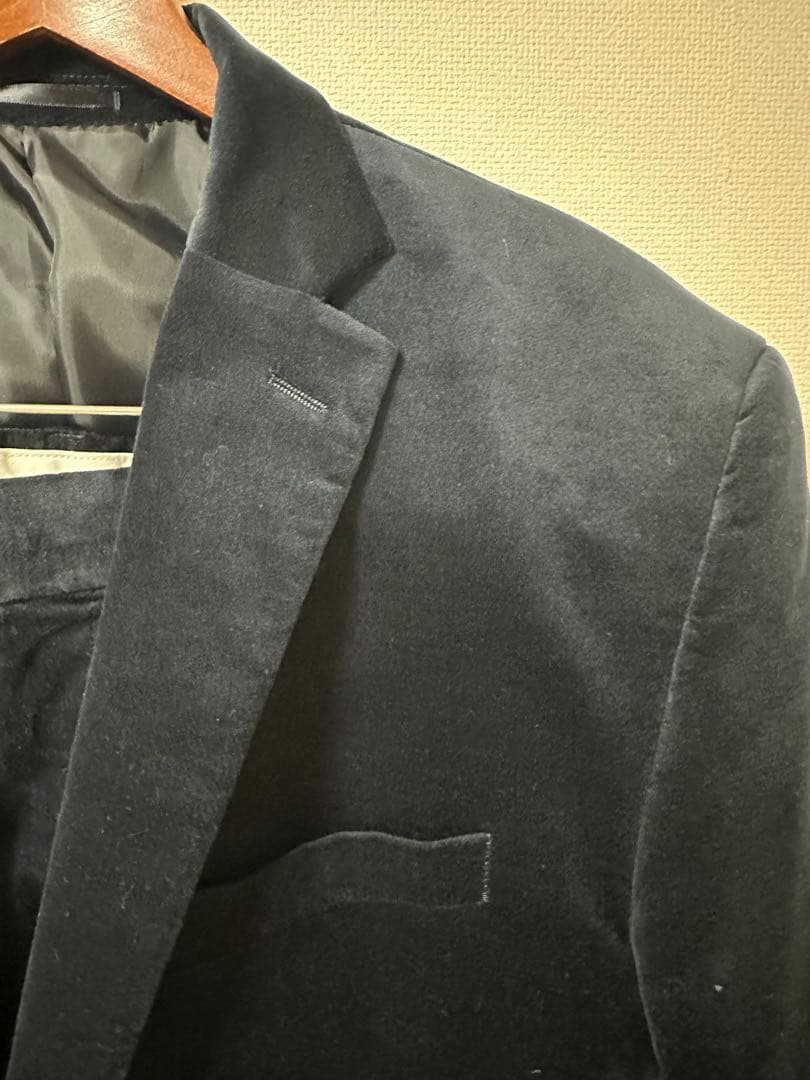 　ネイビー ベロア スーツセット　topサイズ54・bottomサイズ56