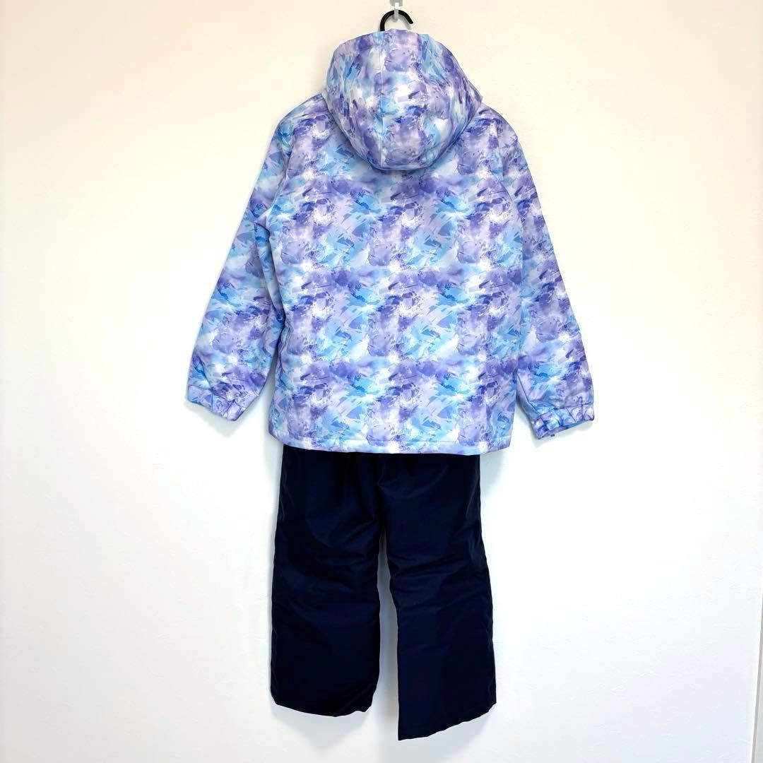【美品】スキーウェア スノーボードウェア 上下セット 女の子 160 紫 青