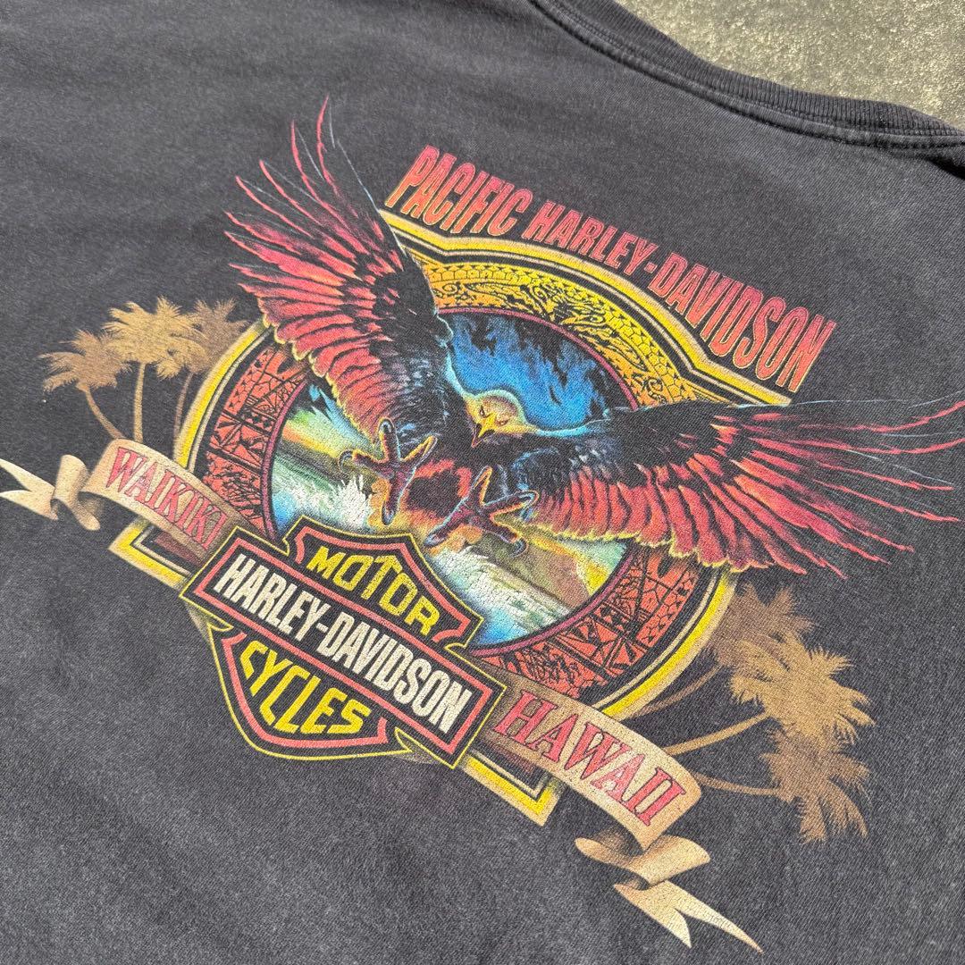 90s ハーレーダビッドソン Waikiki,Hawaii イーグル T 2XL