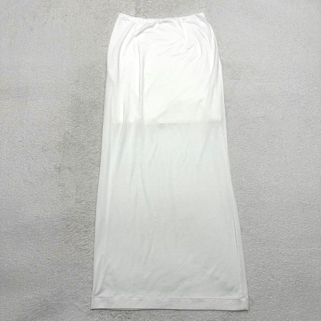 美品　yo BIOTOP silk jersey tight skirt 白