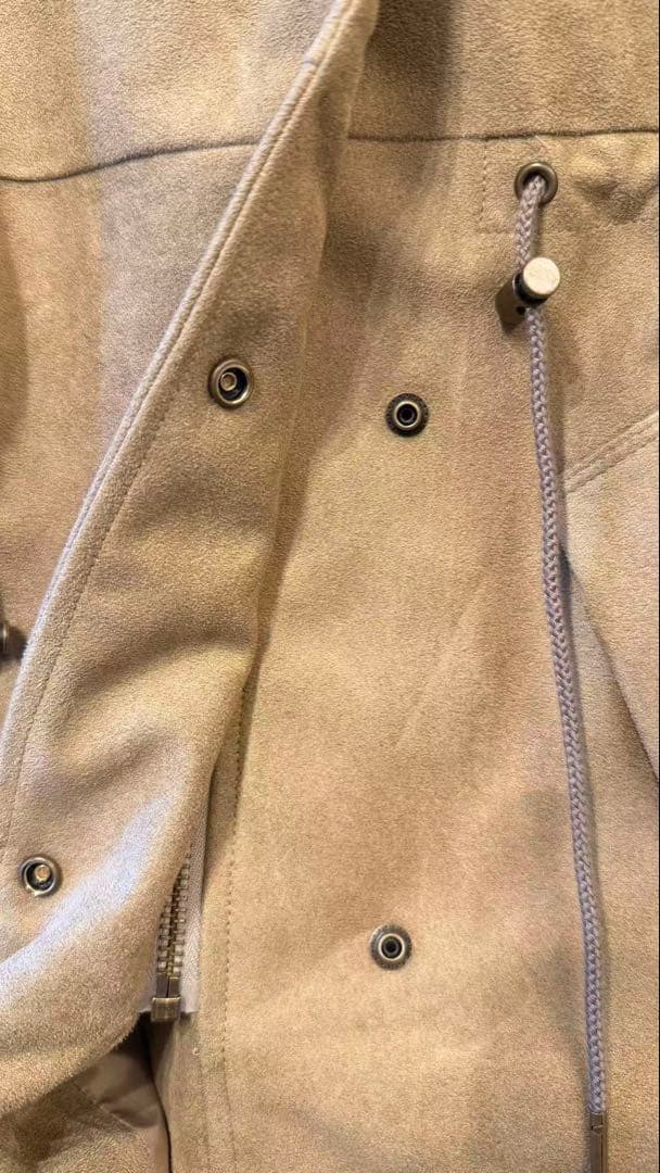 ジャケット・アウター sheller Suede-Like Drawstring Jacket