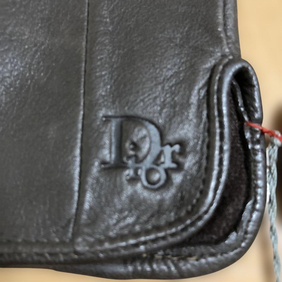 Christian Dior ダークブラウン レザーグローブ　24cm