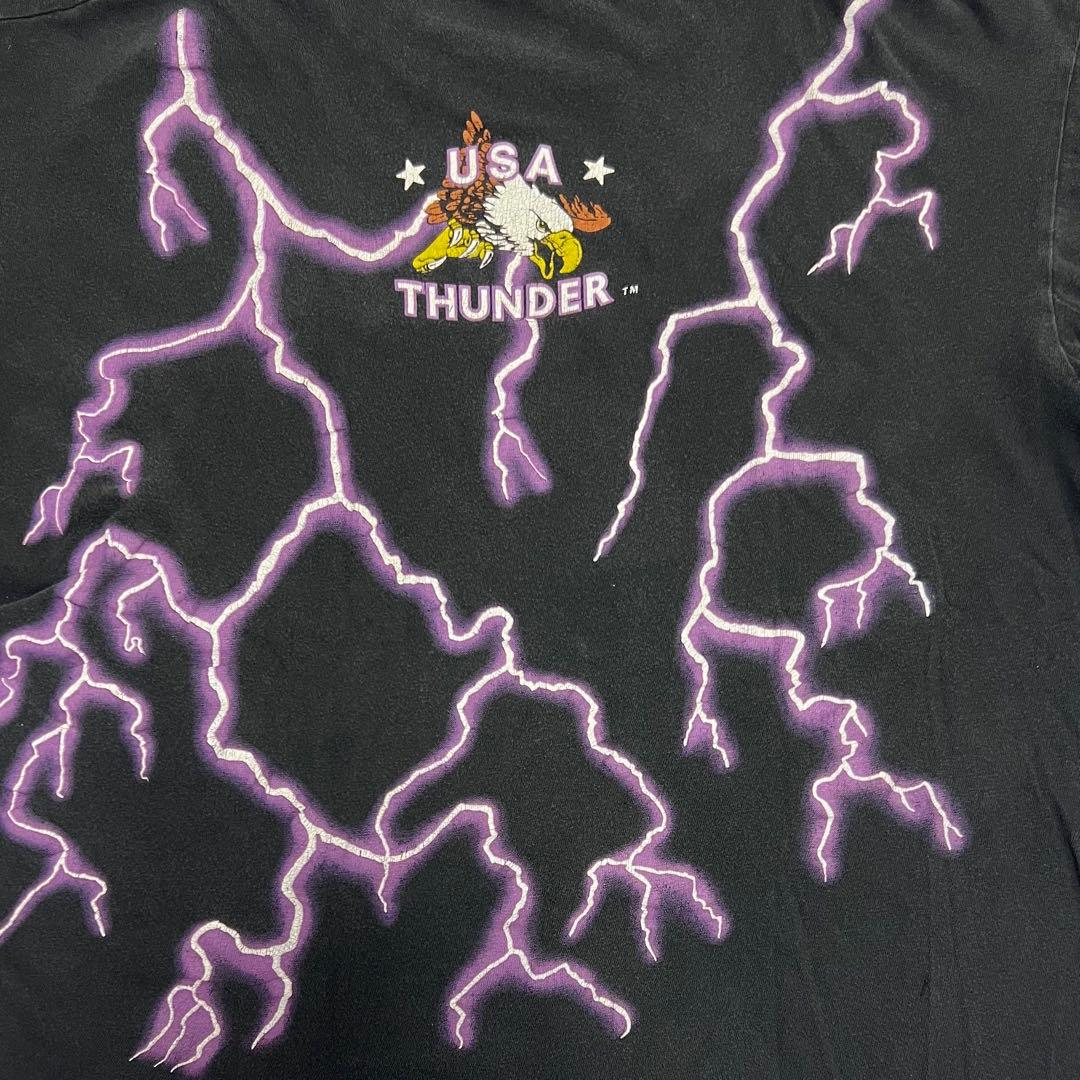 アメリカンサンダー イーグル Tシャツ 90s ブラック 黒 L