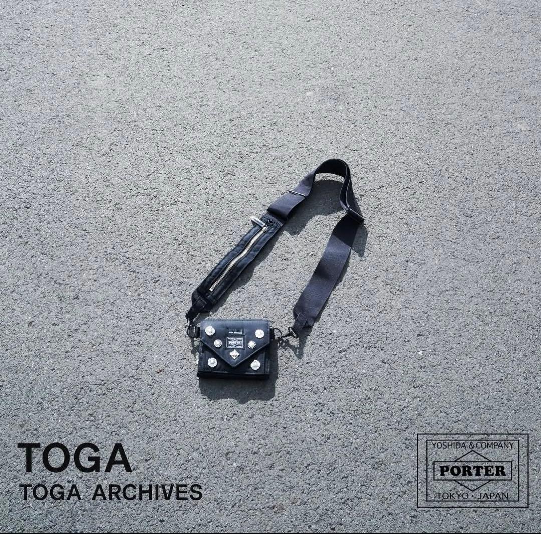 小物 TOGA Shoulder wallet PORTER SP BLACK