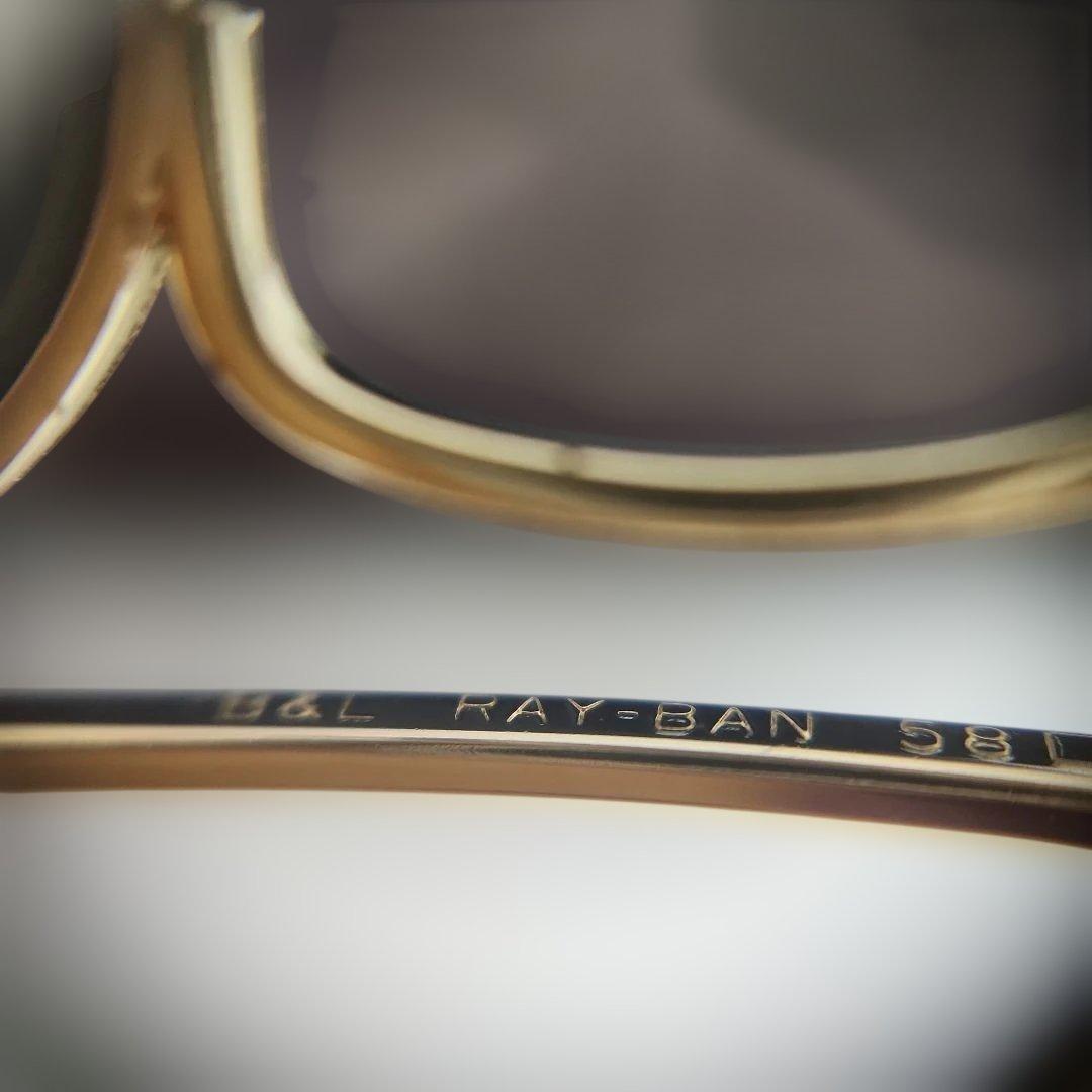 超美品レアB&L Ray-Ban USA アビエーター サングラス