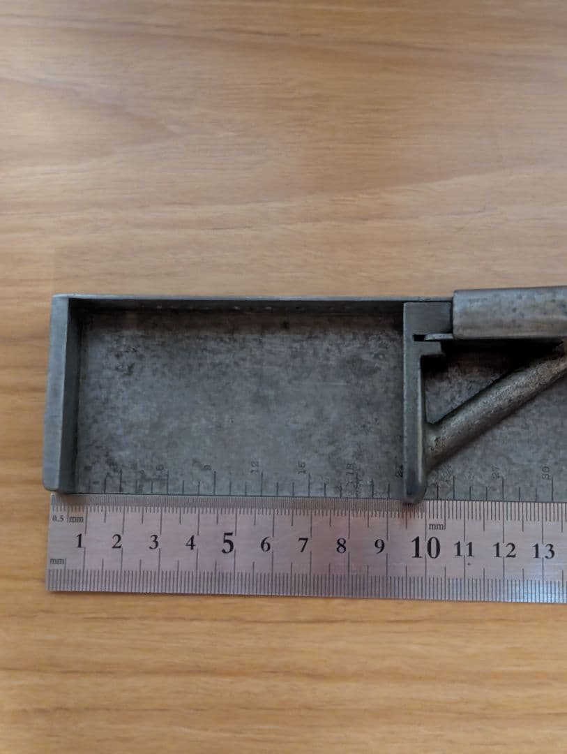 【1045】アメリカ製錬鉄のステッキ中尺25cmヴィンテージ＋活字2品