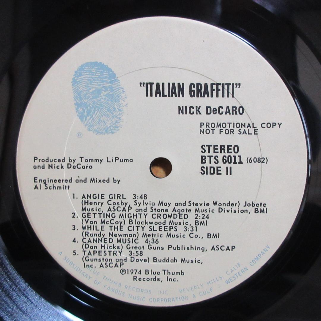 ★NICK DECARO / ITALIAN GRAFFITI★US Org.