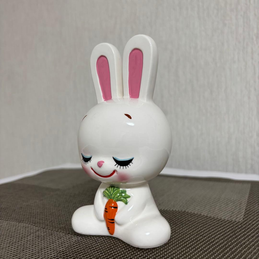 内藤ルネ　うさぎ　陶器　貯金箱　置物　昭和レトロ雑貨