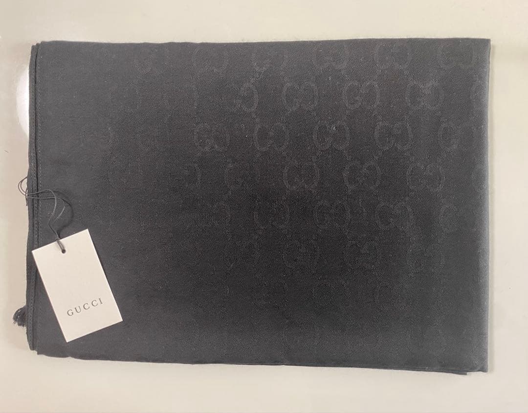 GUCCI ブラック ストール 70x200cm