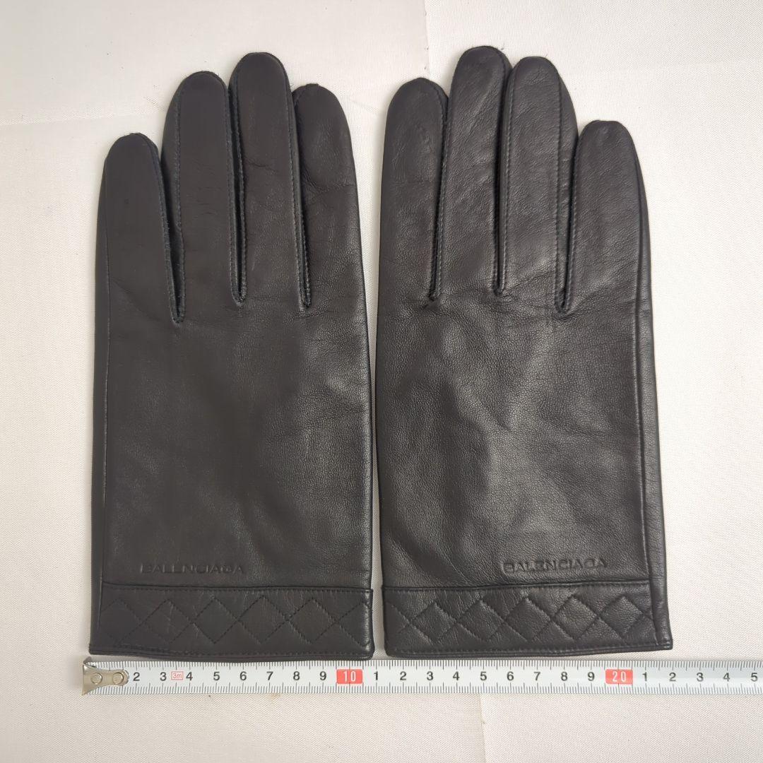 【美品】BALENCIAGA バレンシアガ レザー グローブ 手袋