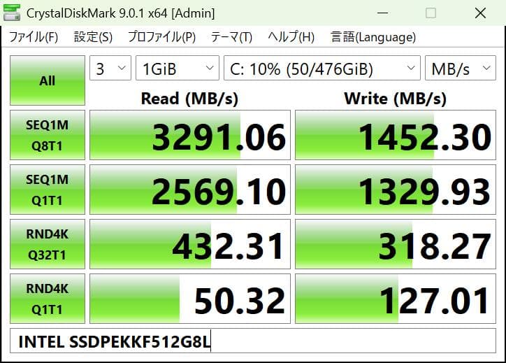 内蔵型SSD INTEL 512GB M.2 NVMe SSD SSDPEKKF512G8L