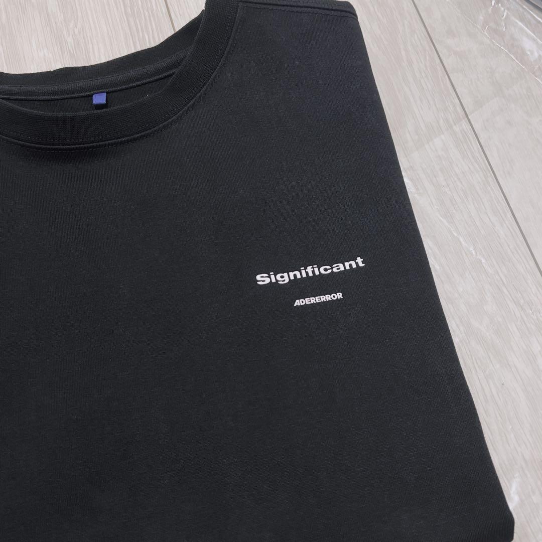 アダーエラー AderError タグTシャツ XXS ブラック黒アーダーエラー