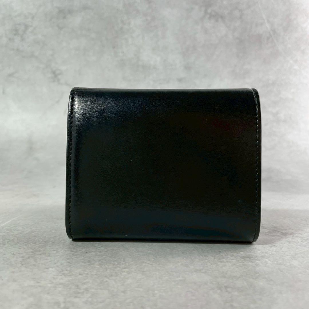 【箱付美品✨】CELINE 三つ折り財布 トリフォールドウォレット 黒 本革