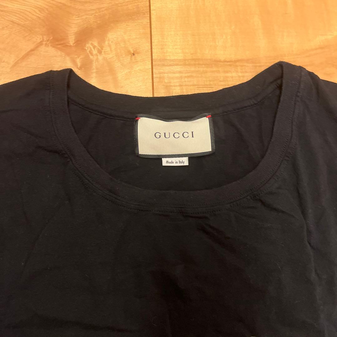 GUCCI グッチ　Tシャツ　ロゴ　ブラック　シェリーライン