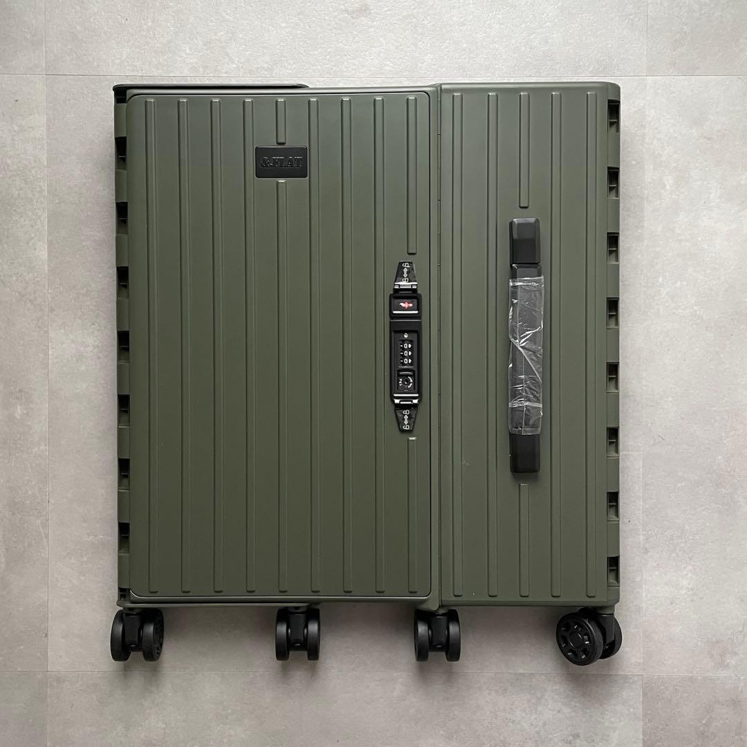 &.FLAT折り畳めるキャリーケース 機内持ち込み可能35Lスーツケースフラット