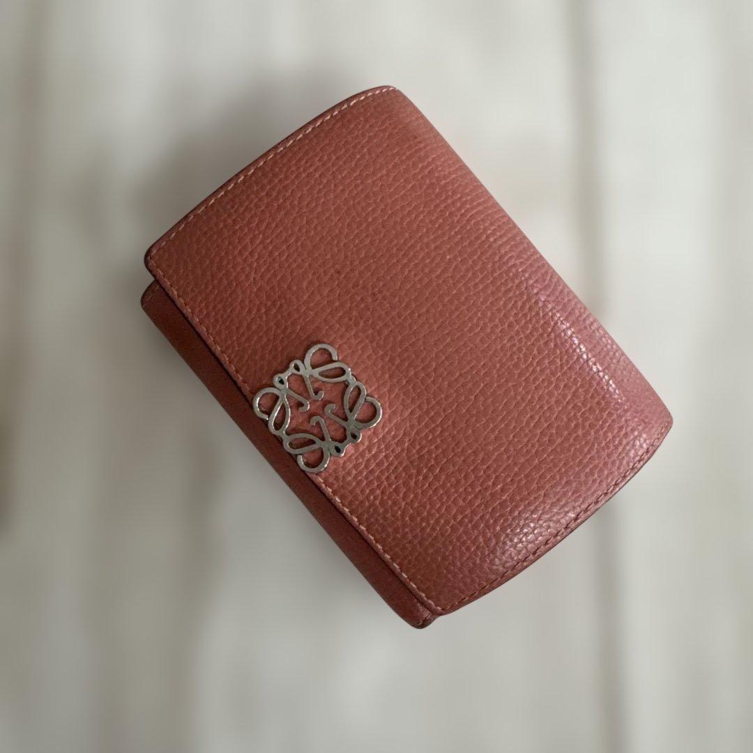 LOEWE ミニ財布　アナグラム　バーティカル　三つ折り